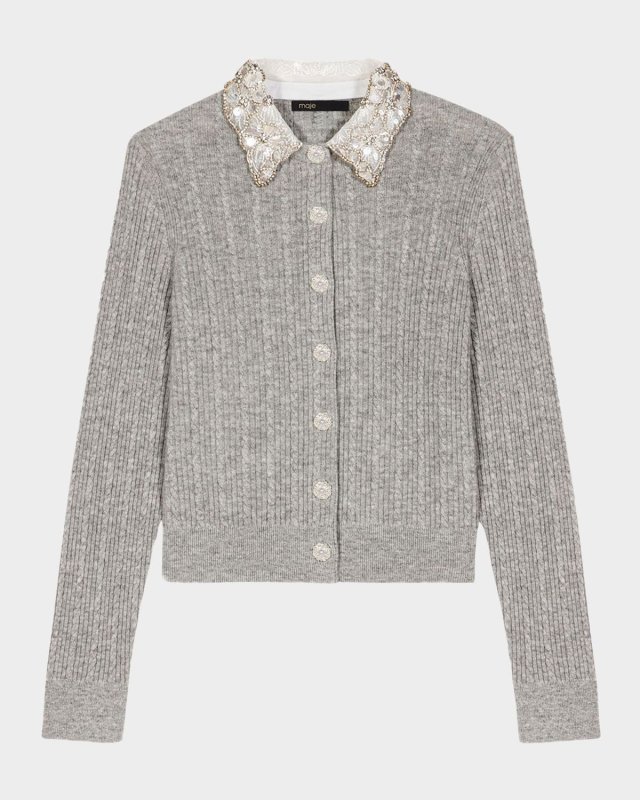 Miniou Cable-Knit Cardigan